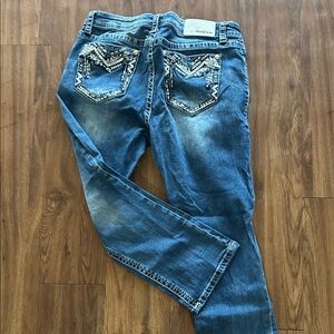 Grace Denim Jeans with Embellished Details